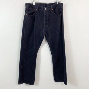 Levis Mens 501 Button Fly 38x29 Black